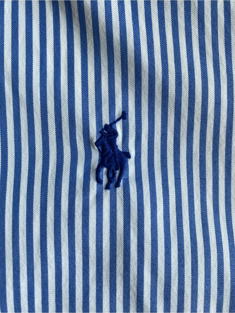 Polo Ralph Lauren Women's Slim Fit Shirt Blue White Stripe Nylon stretch medium - Picture 11 of 15